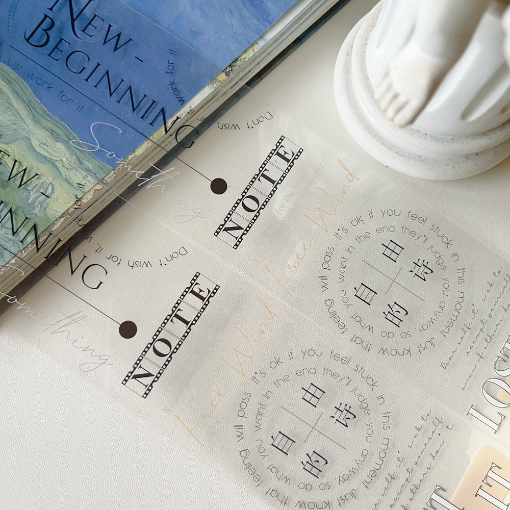 Small notepad manuscript base material PET tape