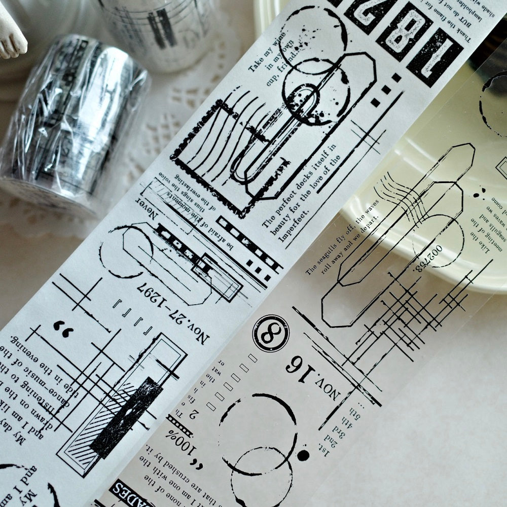 Light retro base tape handbook material PET washi tape