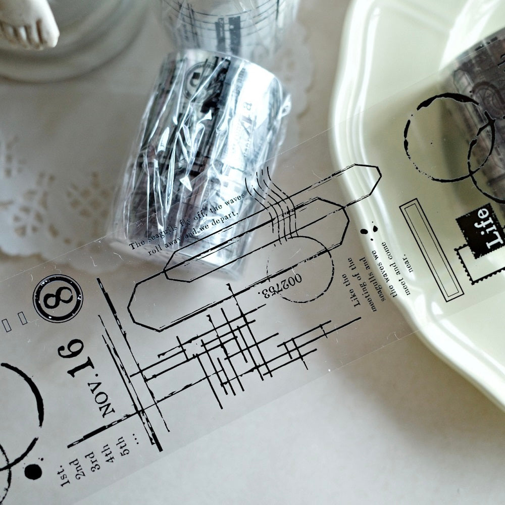 Light retro base tape handbook material PET washi tape