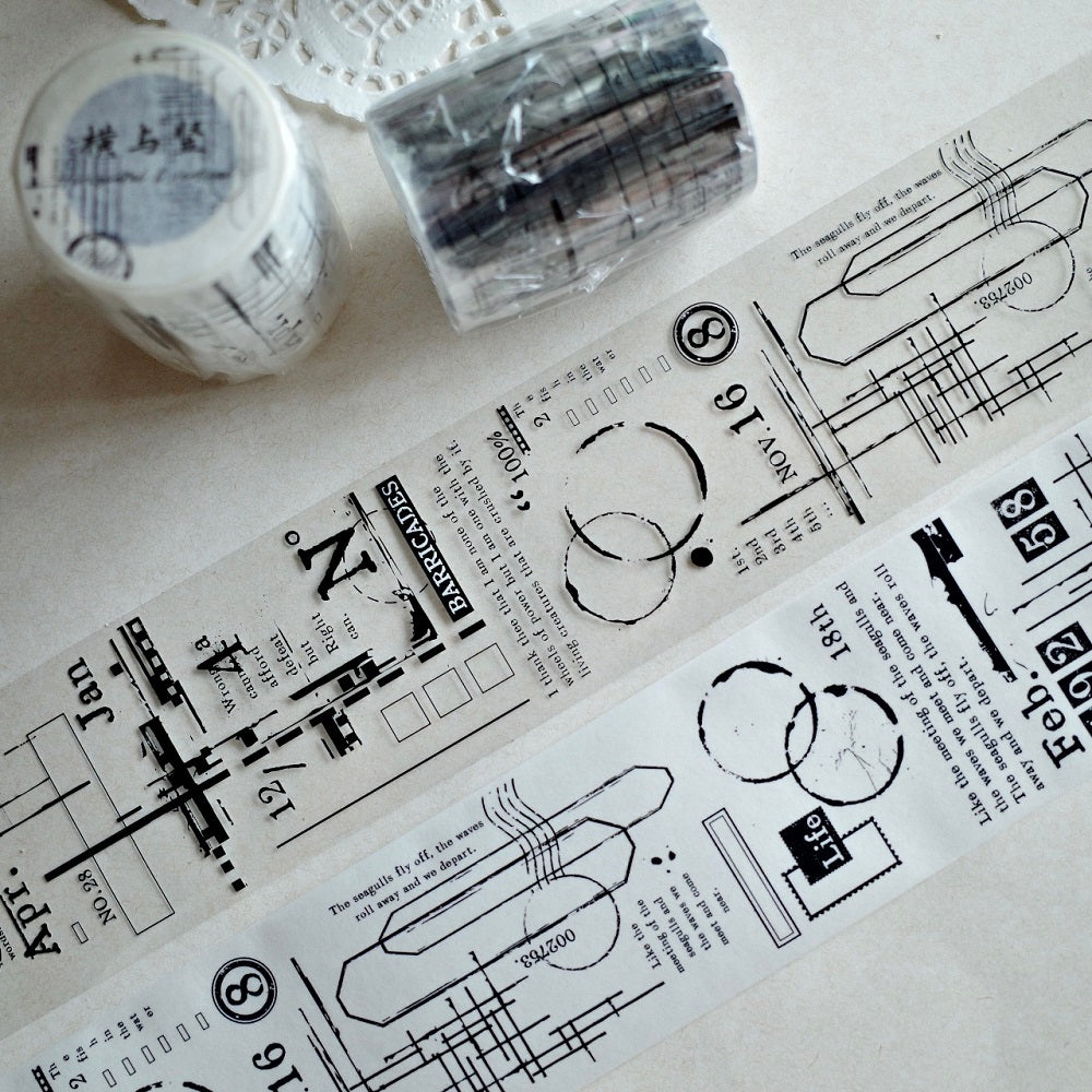 Light retro base tape handbook material PET washi tape