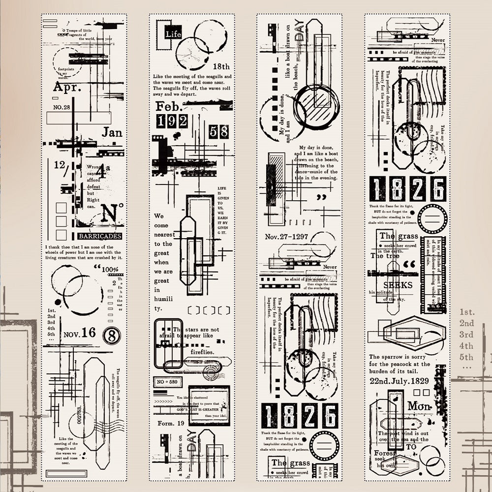 Light retro base tape handbook material PET washi tape