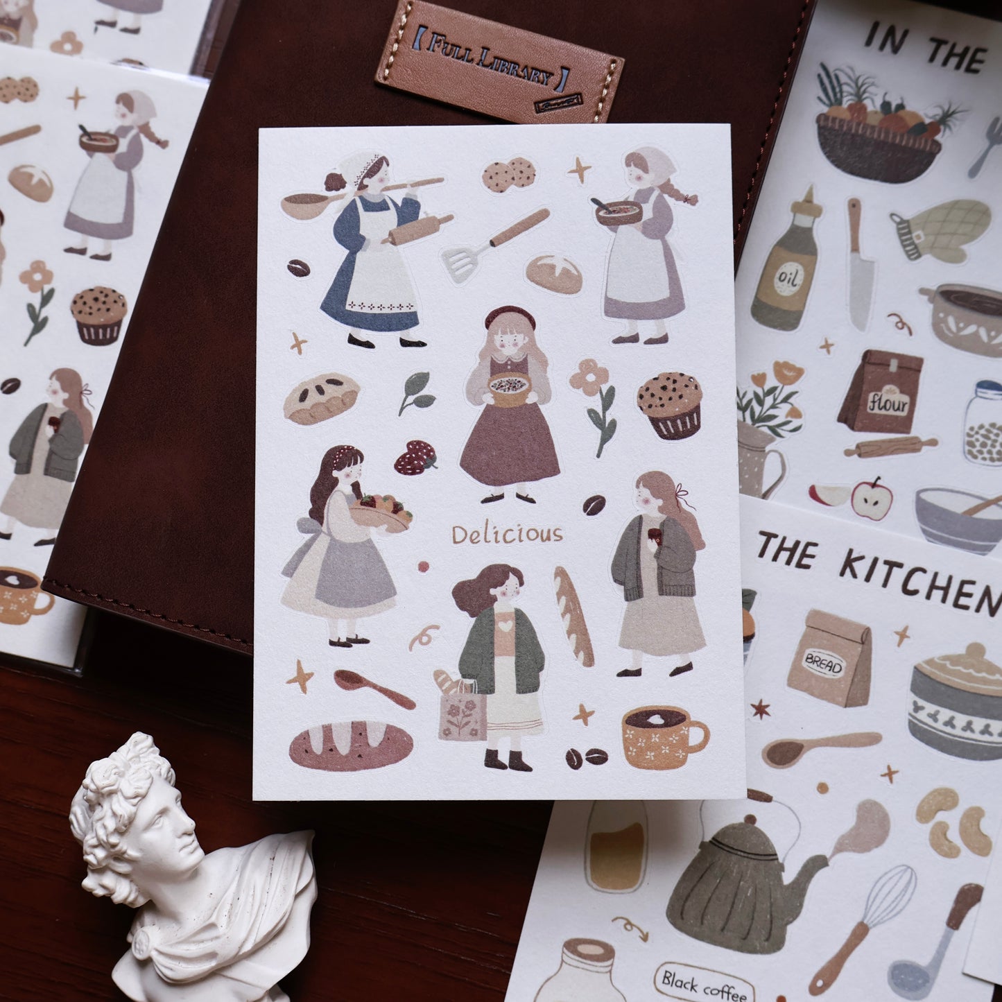 In the kitchen cut die stickers and paper stickers