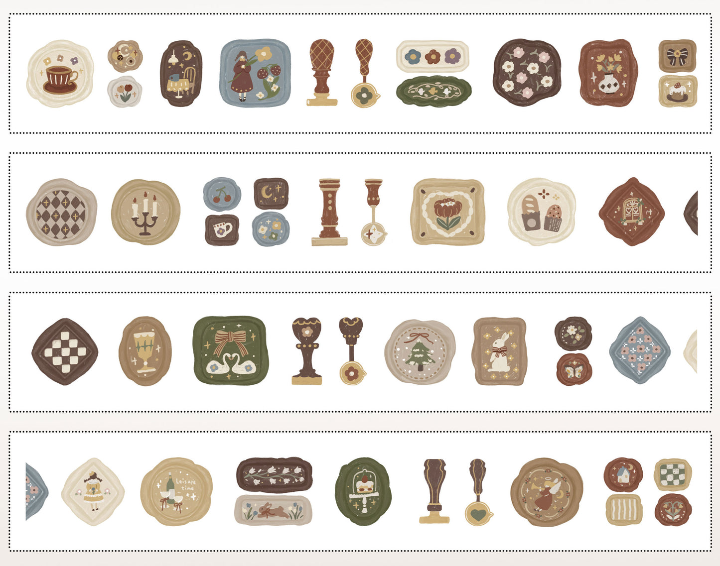 Sealing Wax Collection Masking Tape | Cute PET / Washi Tape