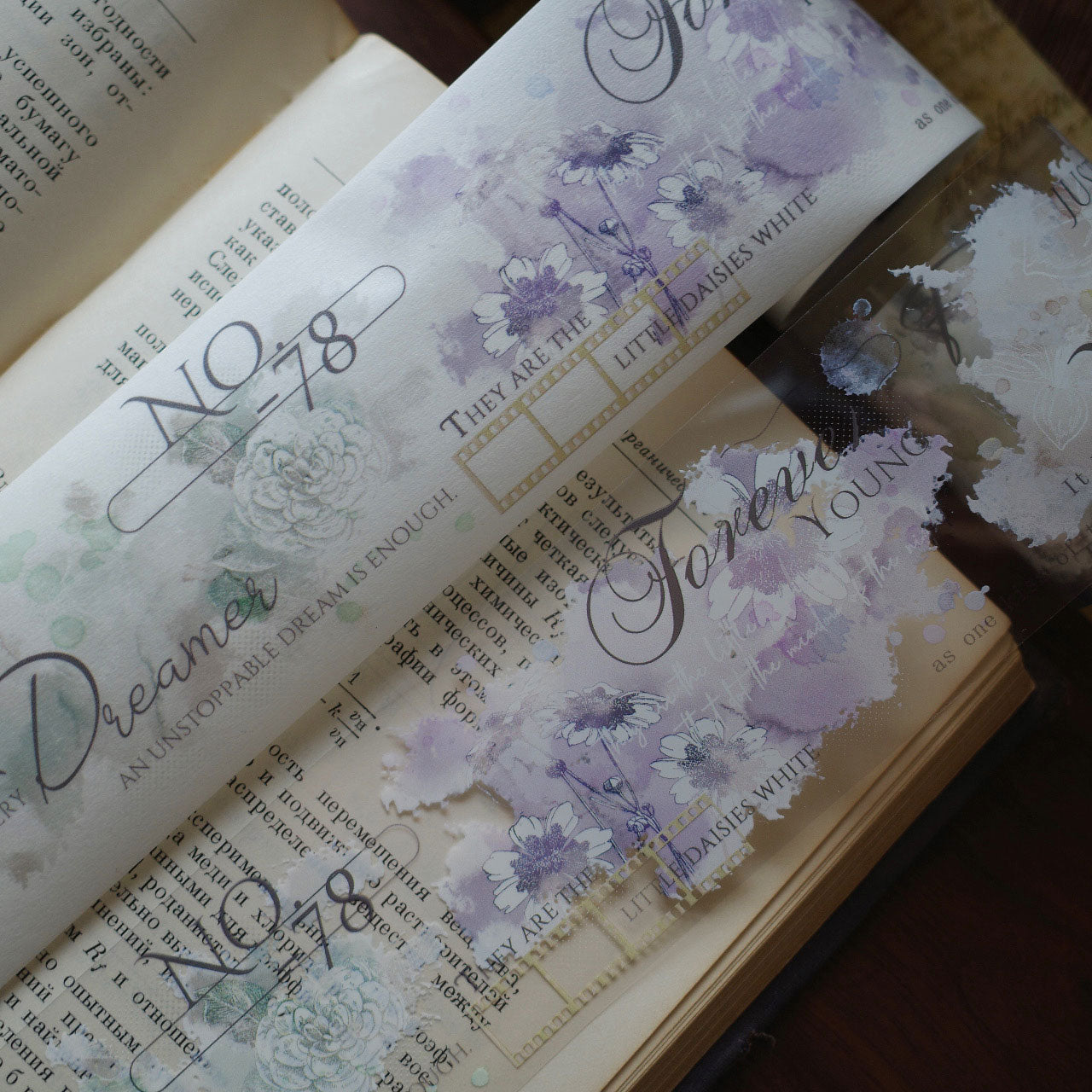 Light Colors Light retro base material PET washi tape