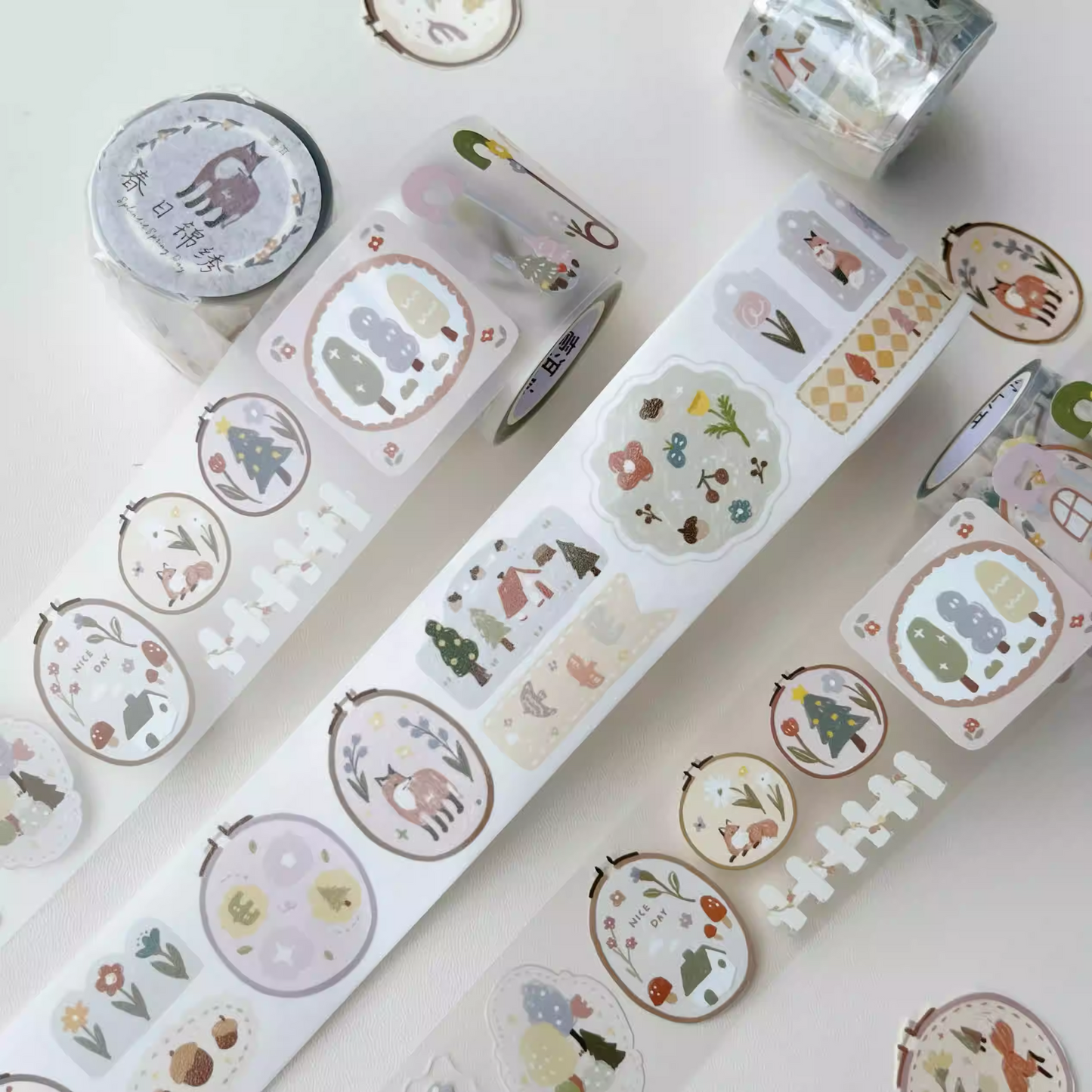 Splendid spring day cute light retro PET washi tape