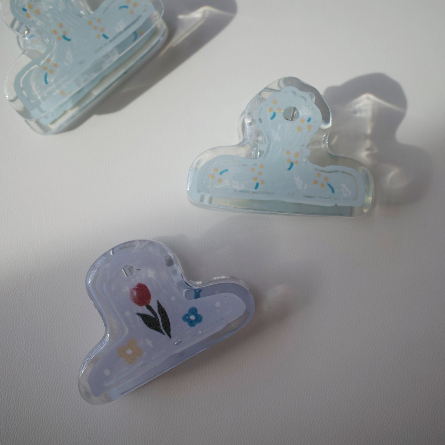 Light Retro Handbook Rose and Dandelion Clip Cute Clip Journal Clip Small Clip