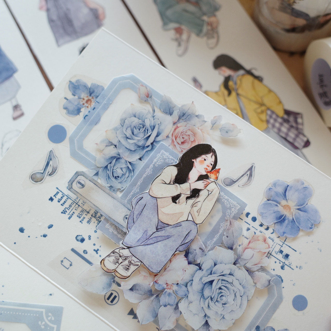 Girl's Comfortable Day Retro PET and Washi Paper Tape