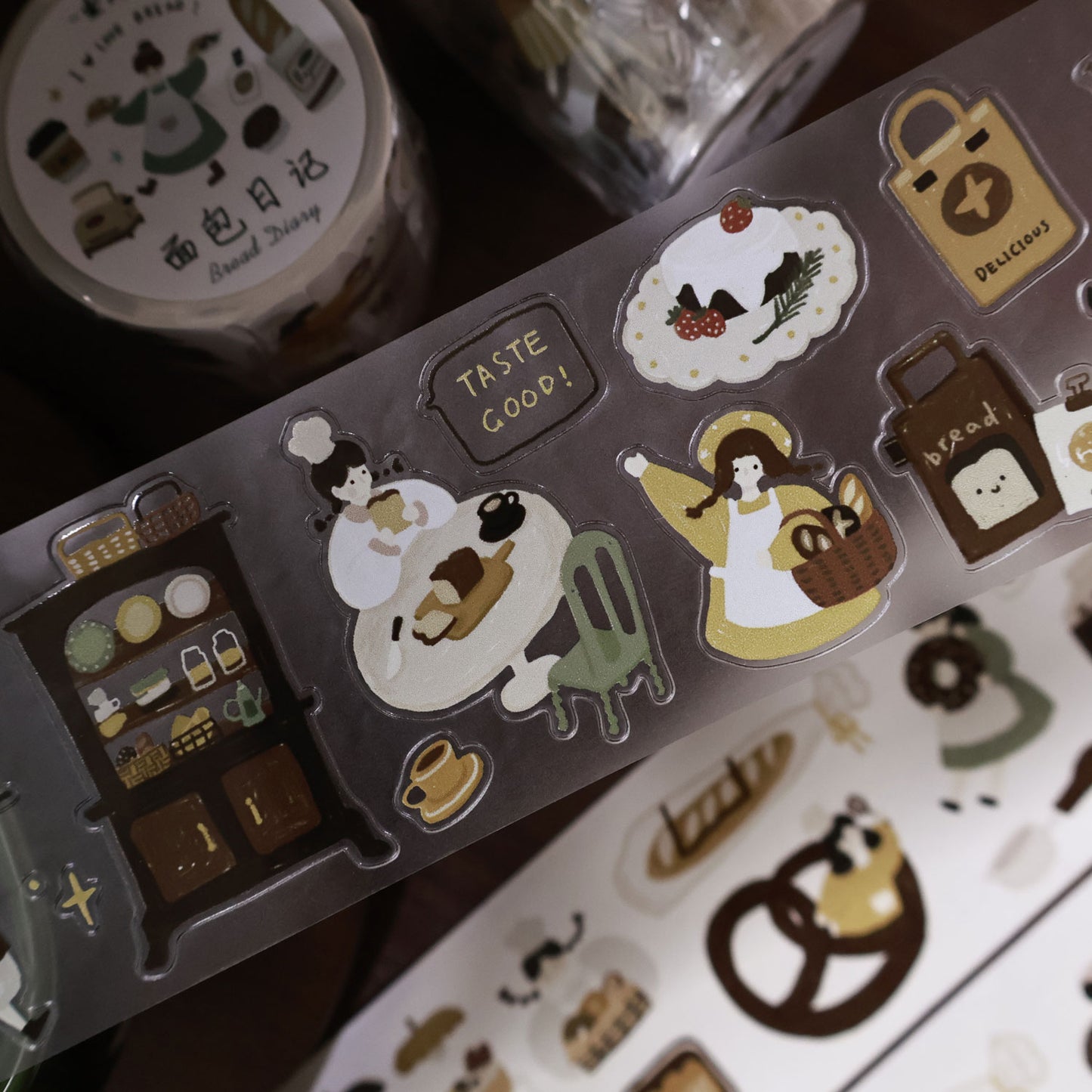 Bread Diary Collection Masking Tape | Cute PET / Washi Tape