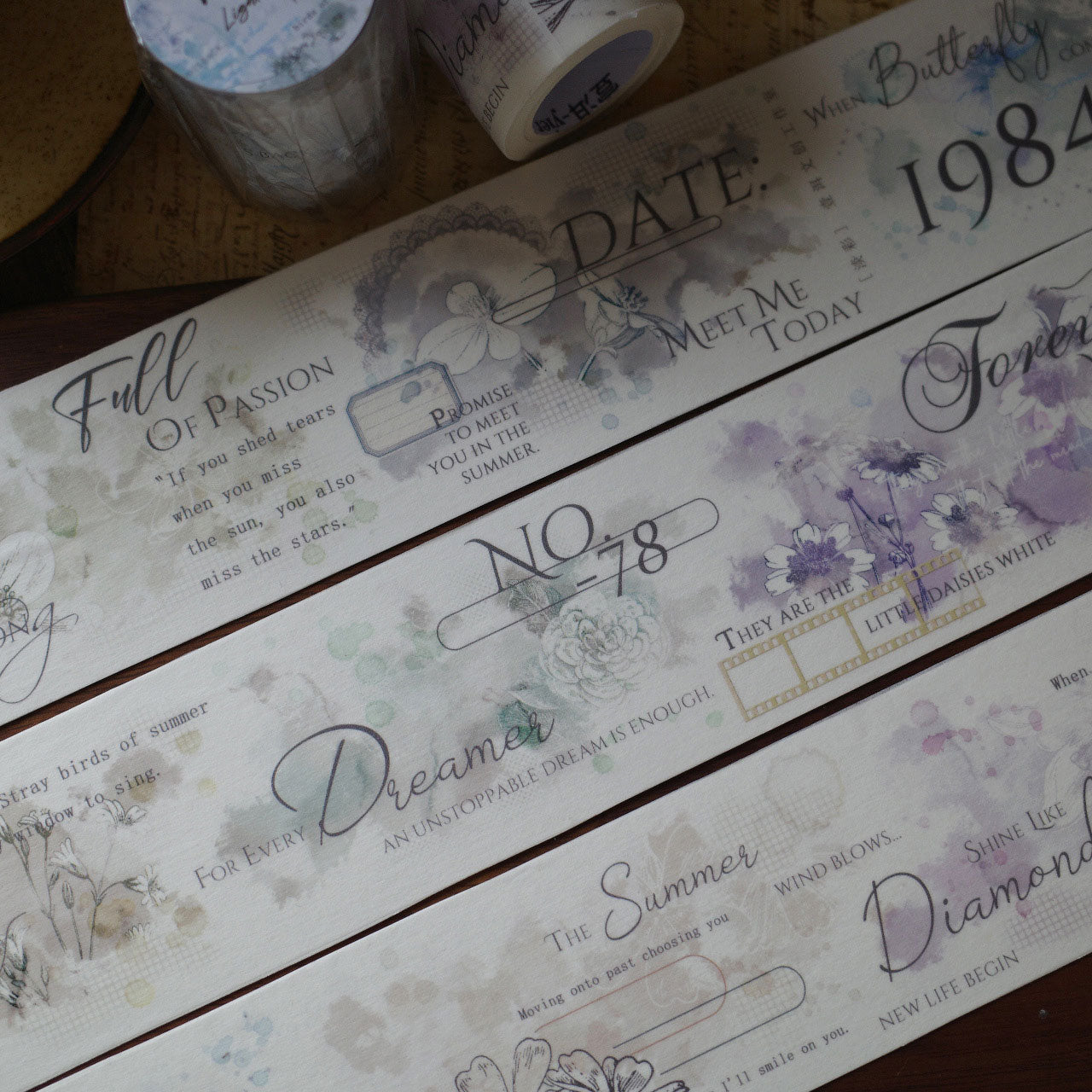 Light Colors Light retro base material PET washi tape