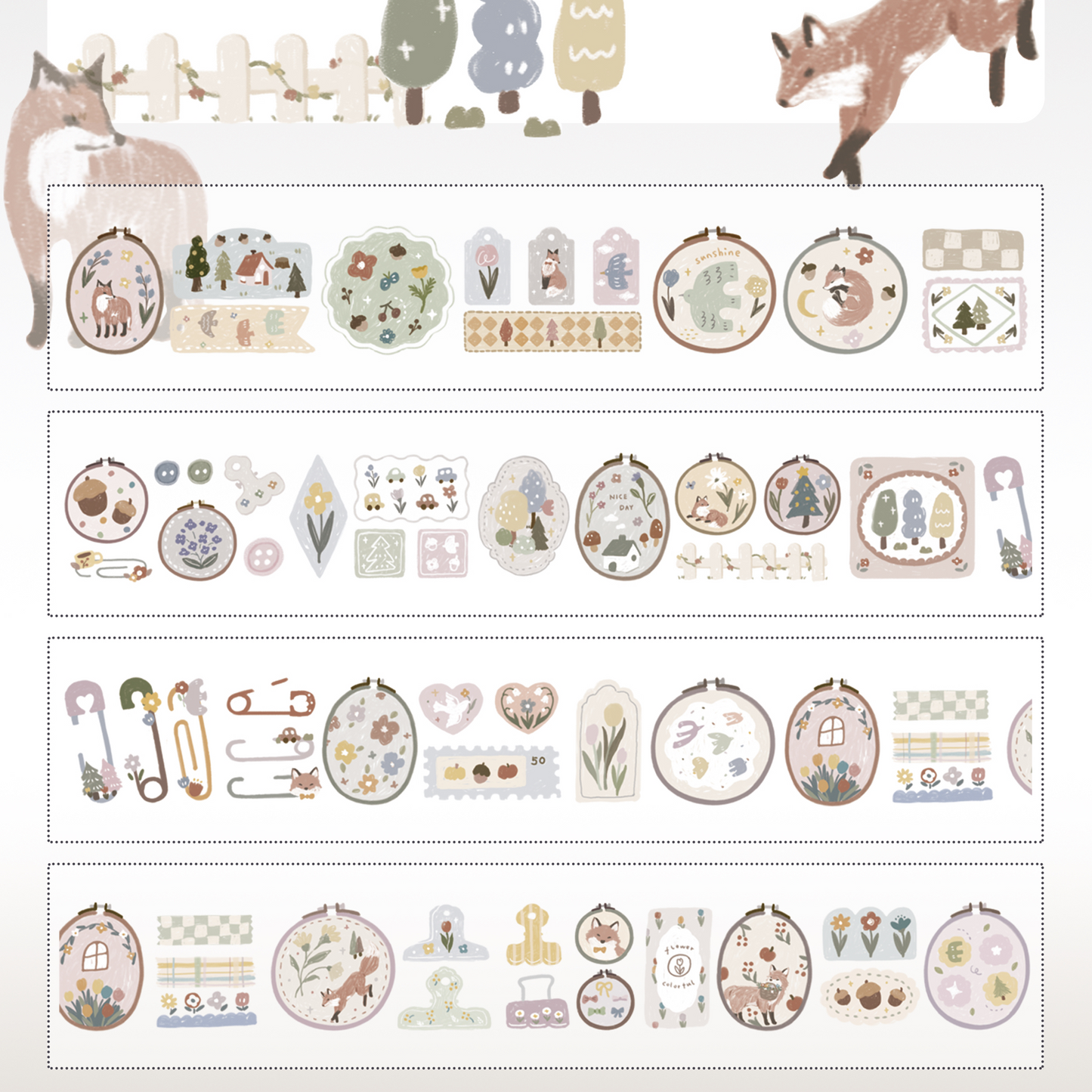 Splendid spring day cute light retro PET washi tape