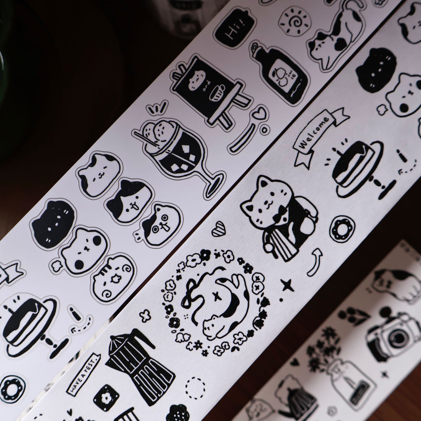 Cat cafe daily life Collection Masking Tape | Cute PET / Washi Tape