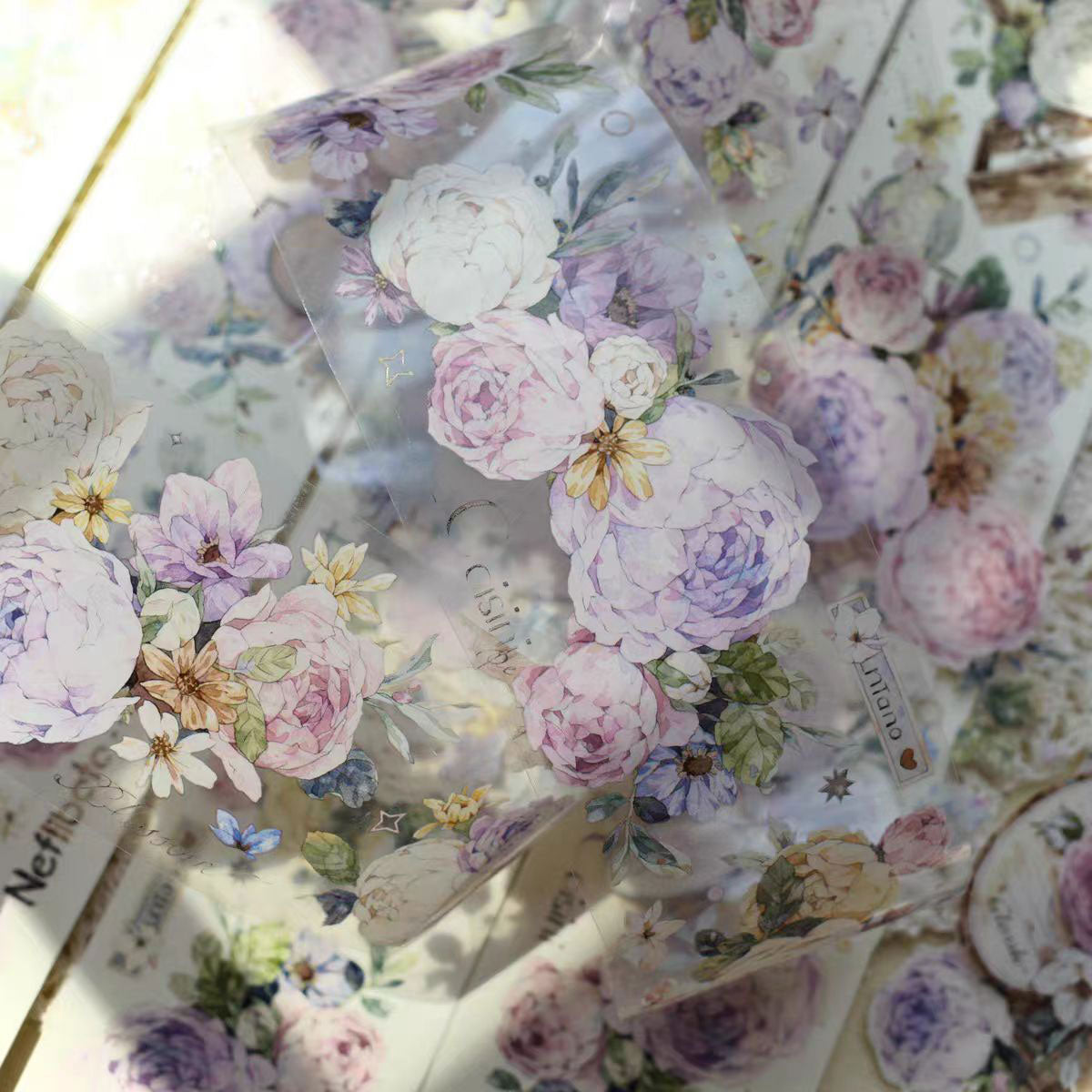 Four Seasons Language Light Retro Washi Tape PET Handbook