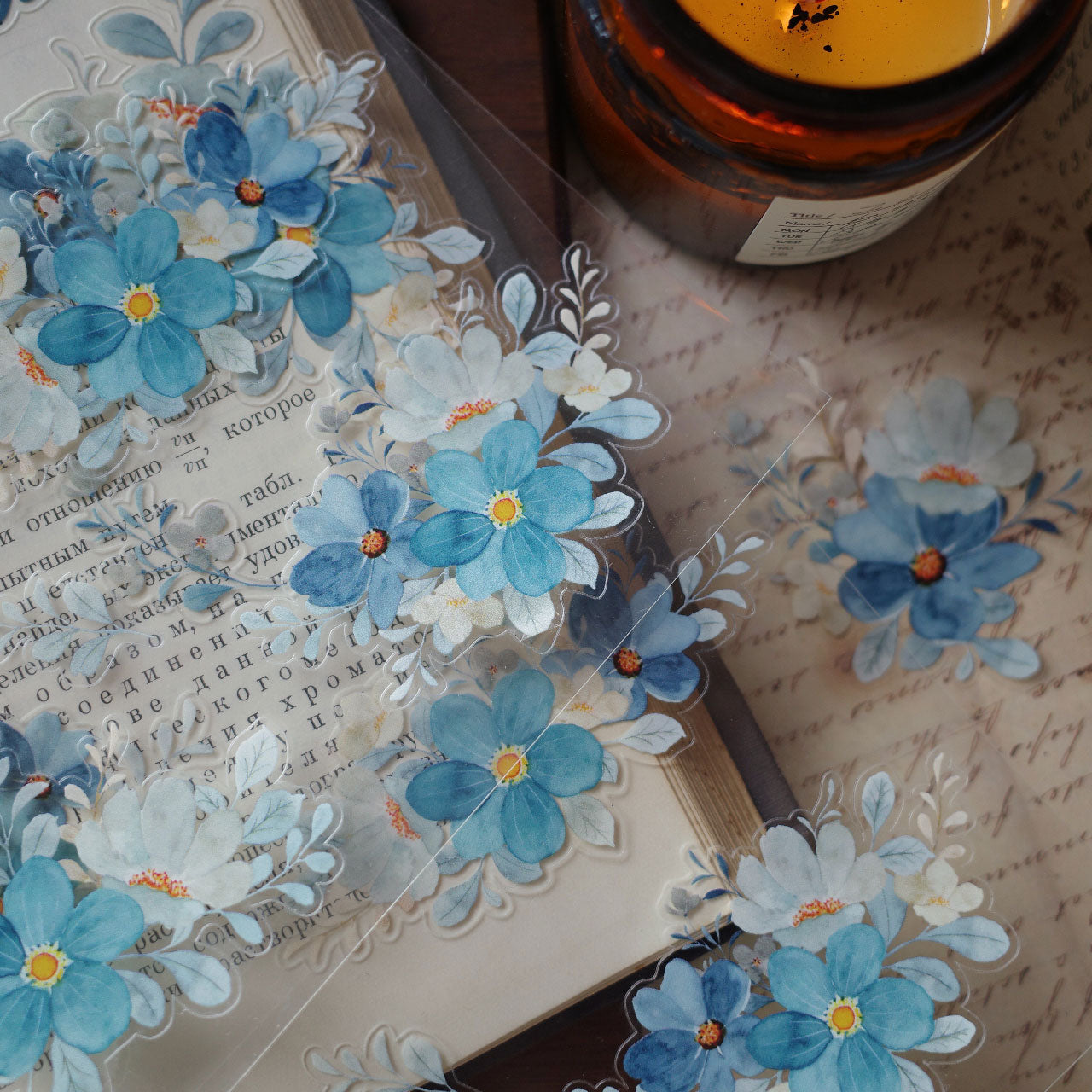 Multicolored bouquet cut die stickers and pet stickers