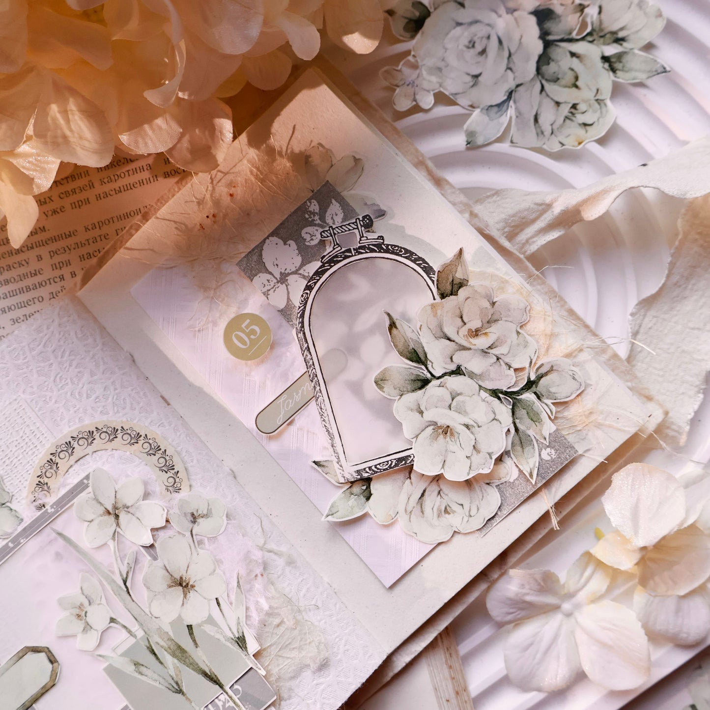 Wind whispers and flowers sleep vintage flower PET and Washi tape