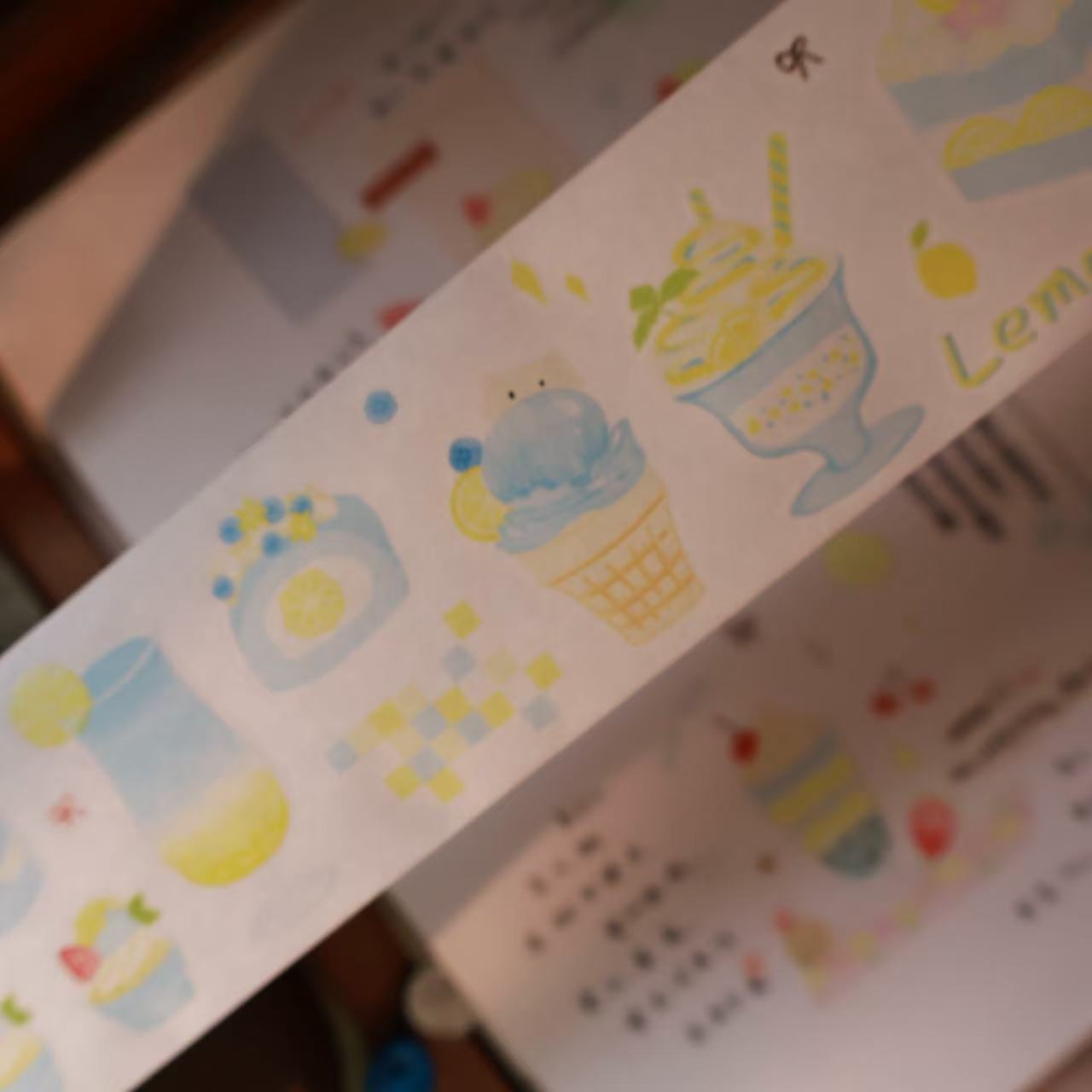 Sea-salt Lemon Collection Masking Tape | Cute PET / Washi Tape