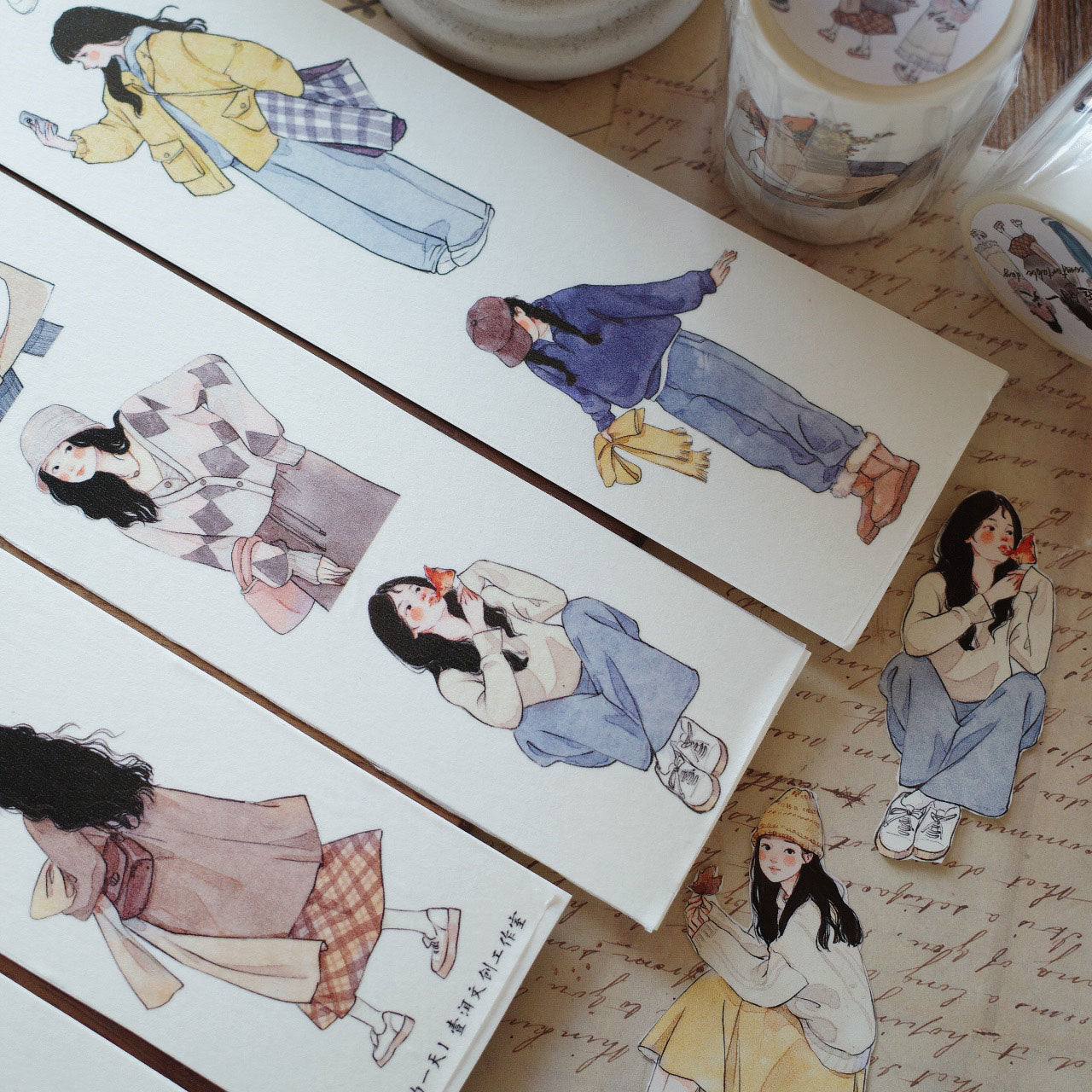 Girl's Comfortable Day Retro PET and Washi Paper Tape