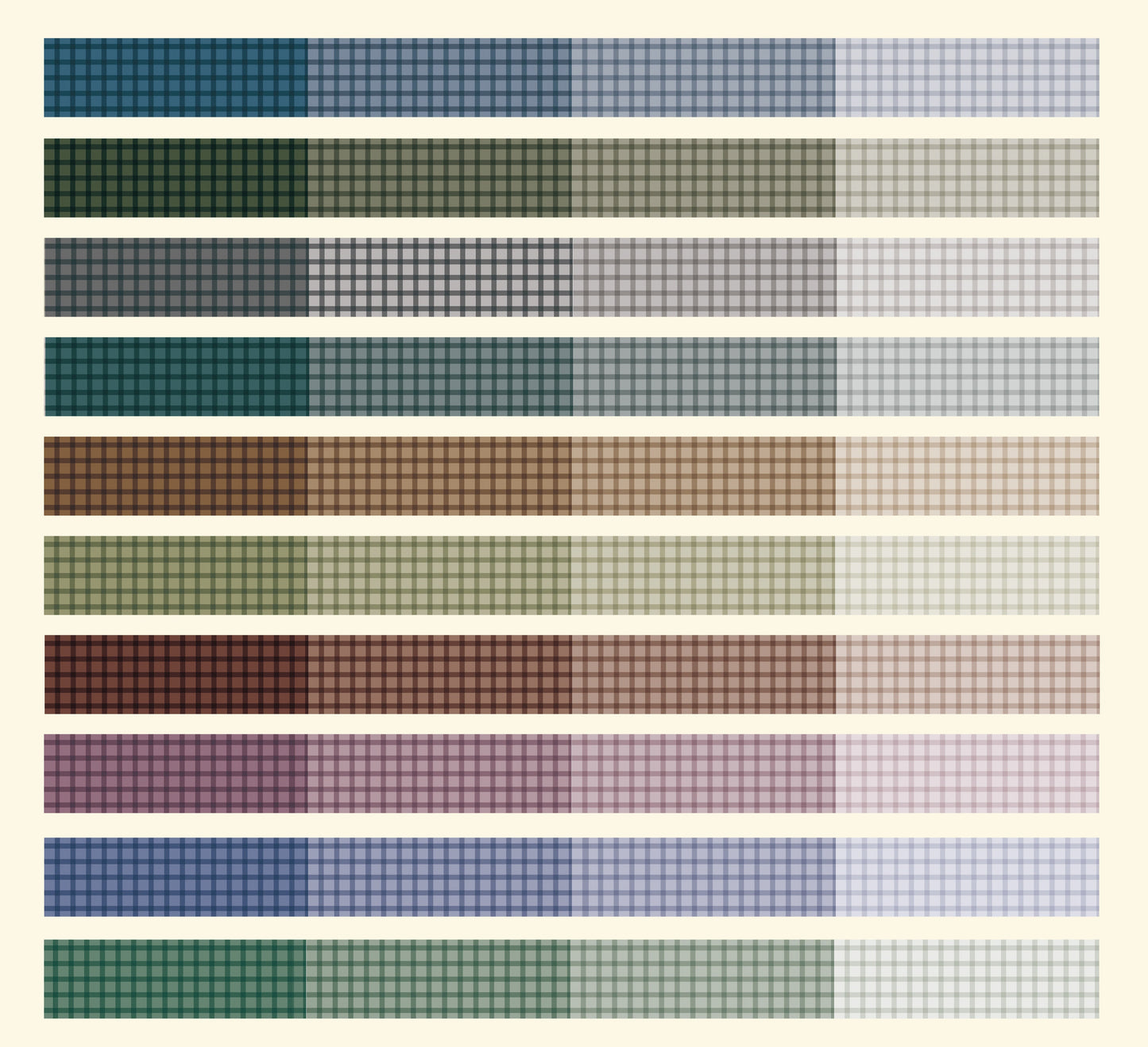 Light and dark grid Basic tape Masking Tape | Cute PET / Washi Tape