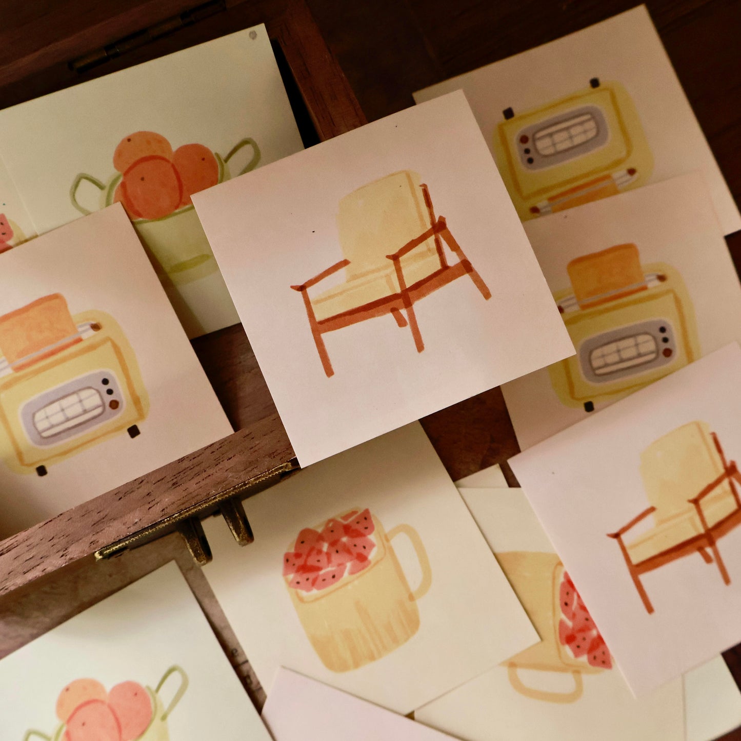 Quiet time and Leisure theme light retro handbook sticky notes no glue