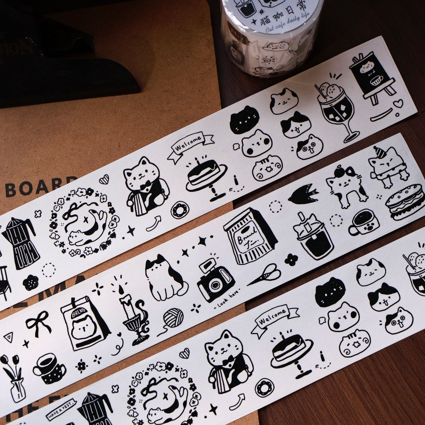 Cat cafe daily life Collection Masking Tape | Cute PET / Washi Tape