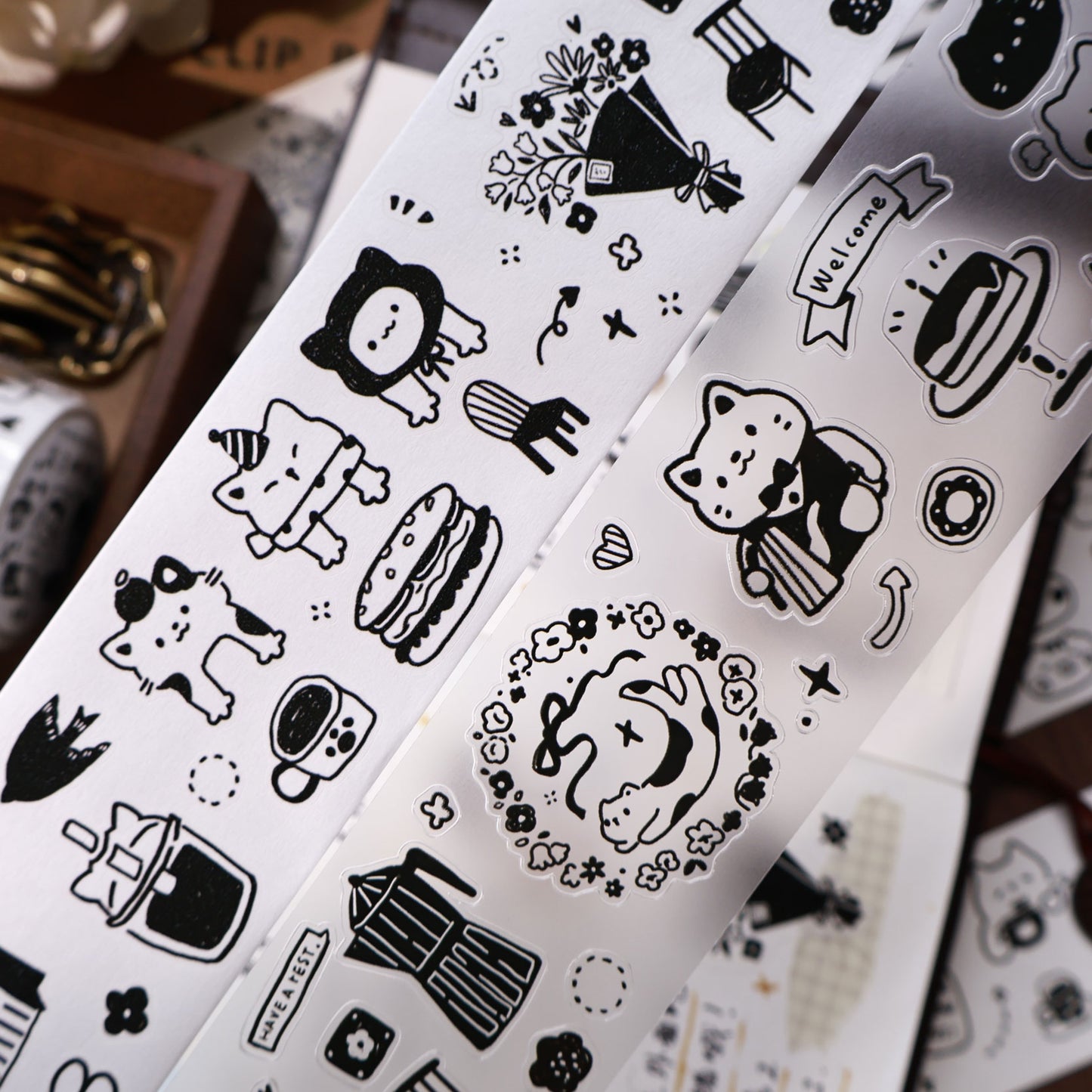 Cat cafe daily life Collection Masking Tape | Cute PET / Washi Tape