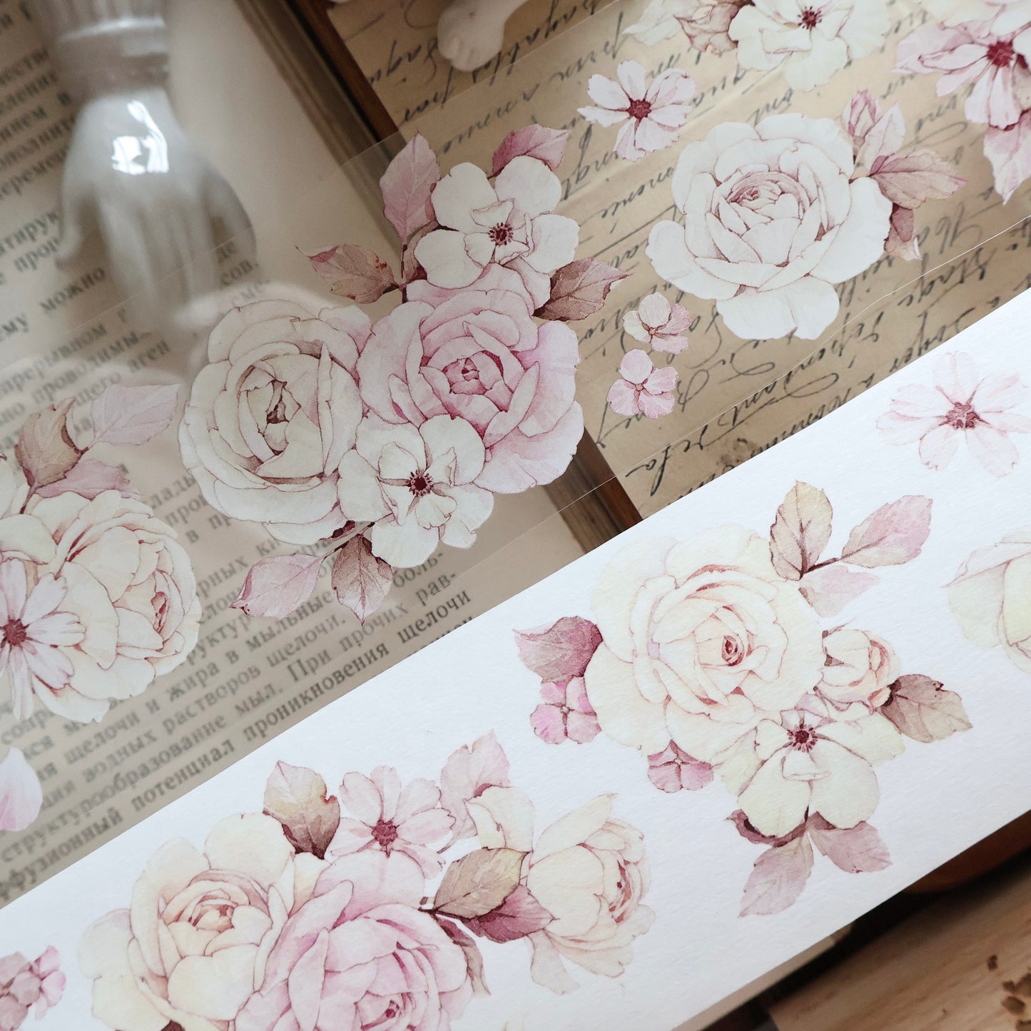 Yuyao vintage flower PET and Washi tape