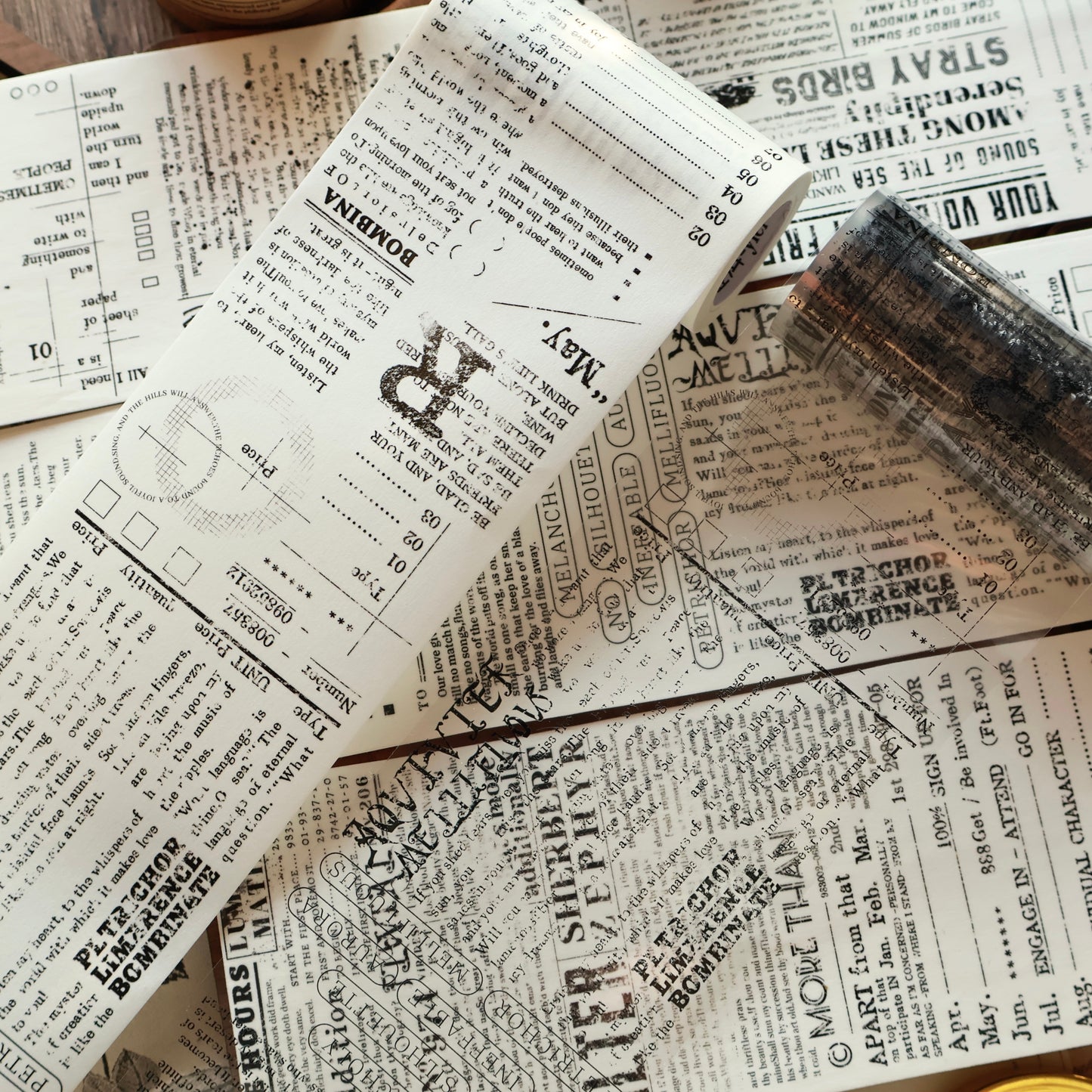 Literal fantasy Light retro base tape handbook material PET washi tape