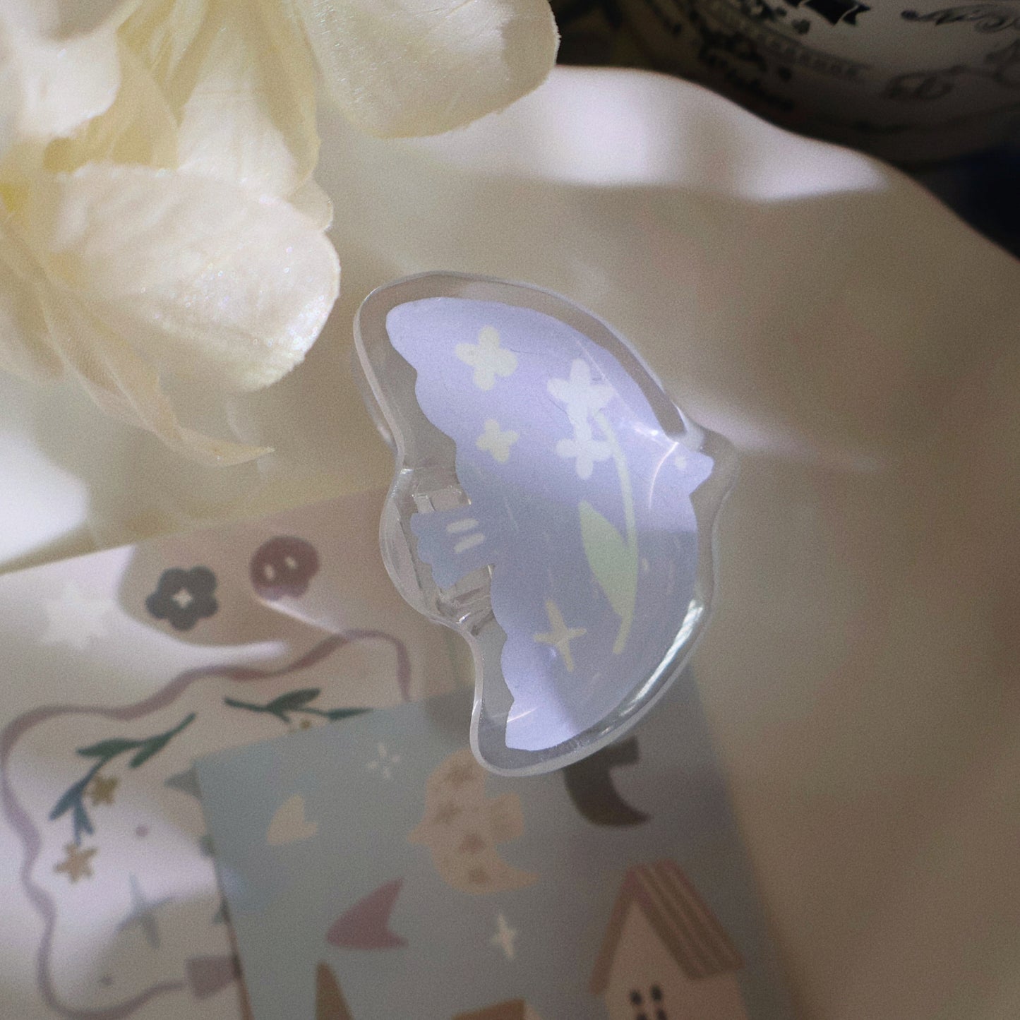 Light Retro Handbook flying birds Clip Cute Clip Journal Clip Small Clip