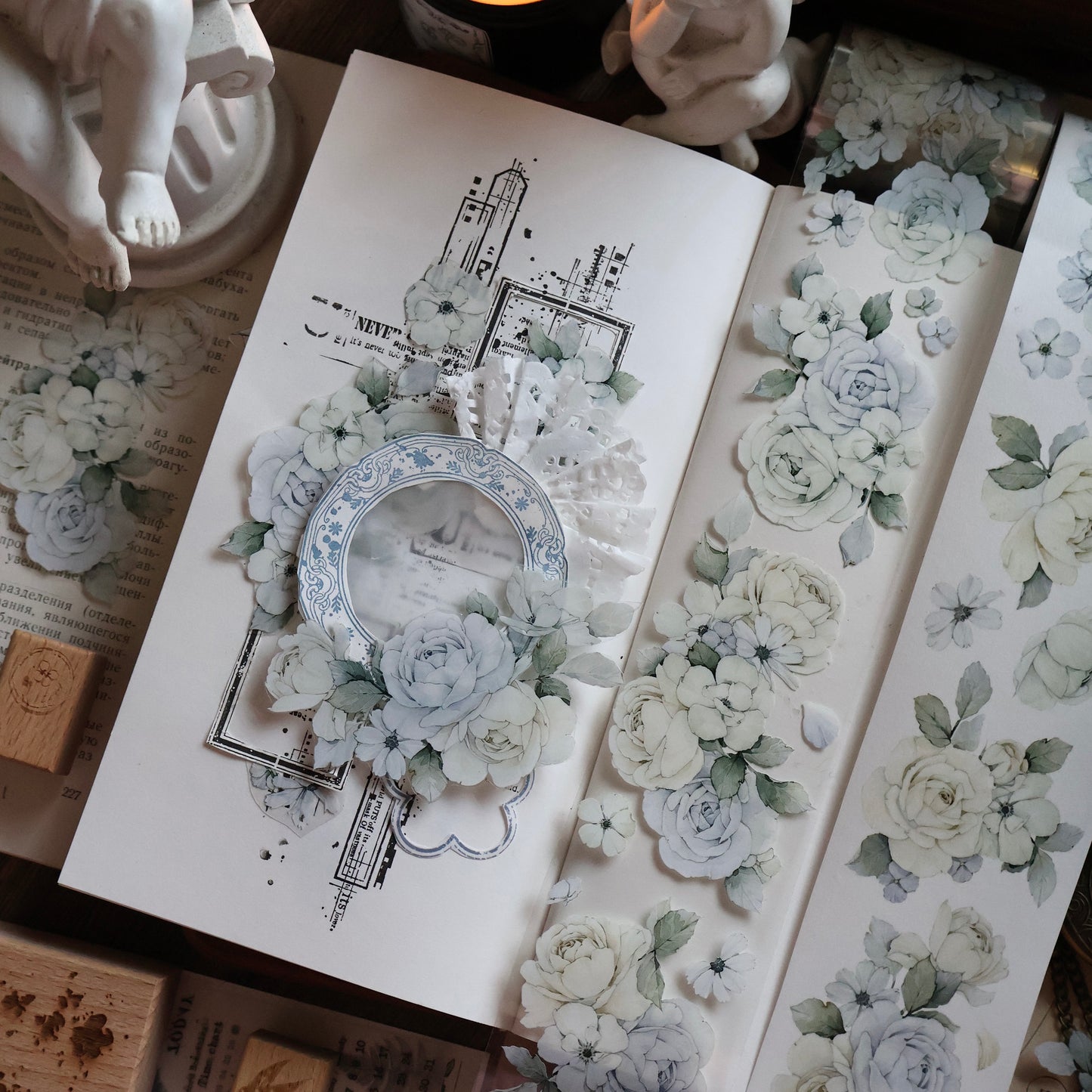 Yuyao vintage flower PET and Washi tape