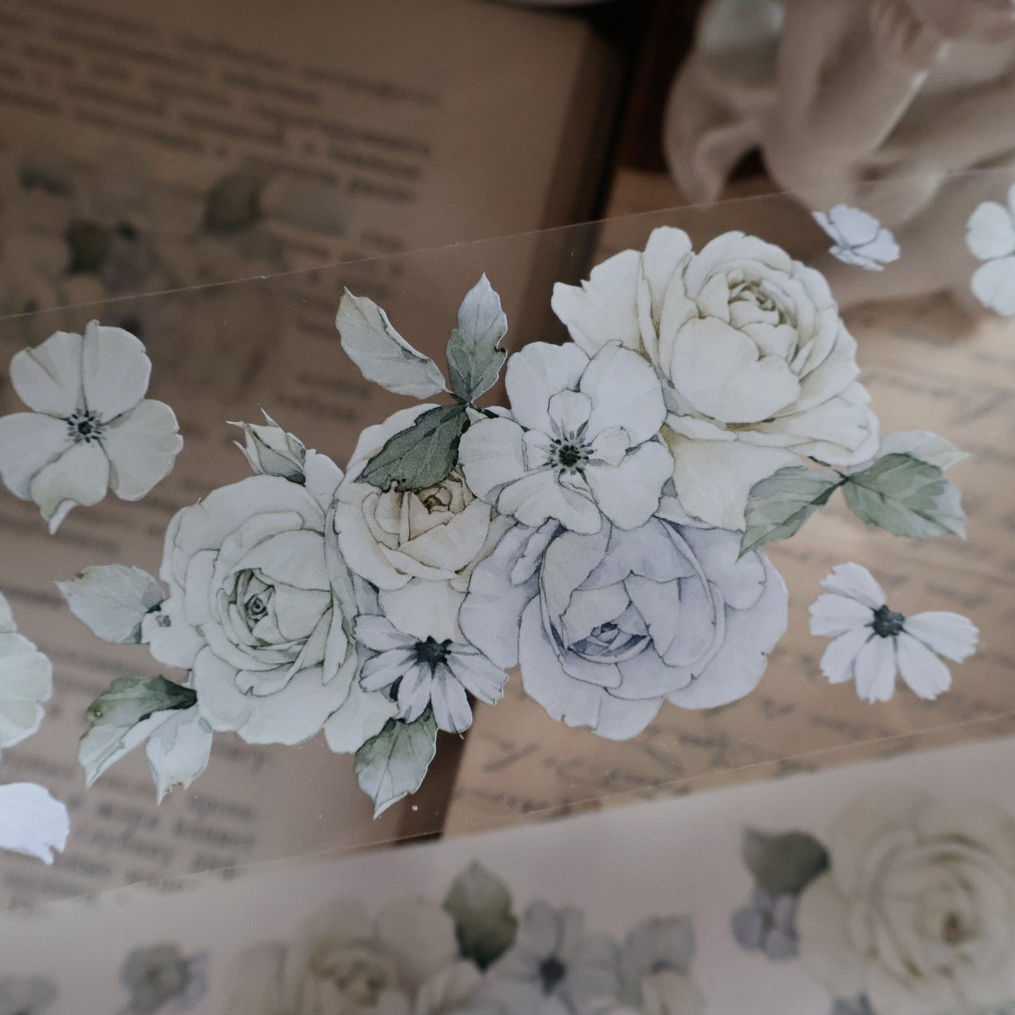 Yuyao vintage flower PET and Washi tape