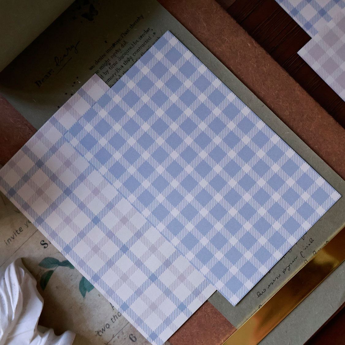 Caramel Bread and Plain Lattice theme light retro M5 series double-sided printing for dual-use sticky notes
