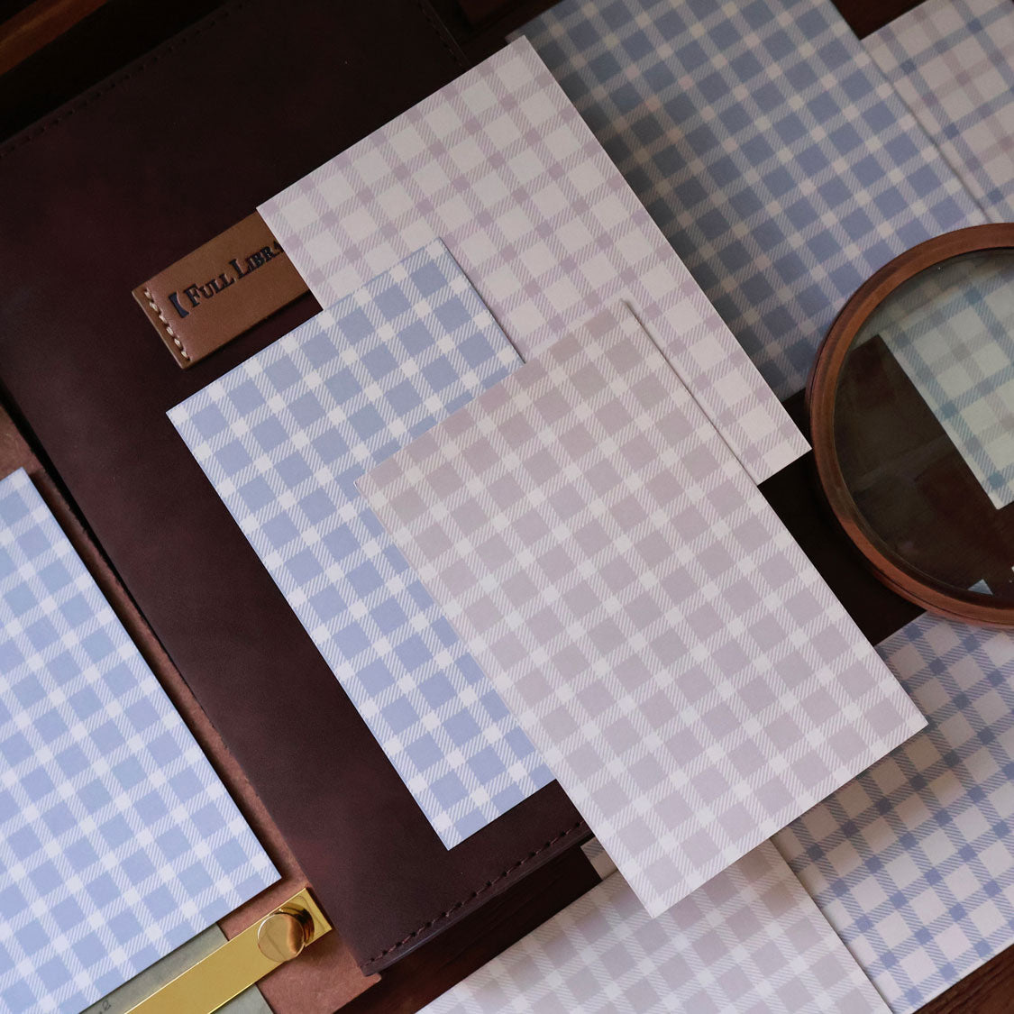 Caramel Bread and Plain Lattice theme light retro M5 series double-sided printing for dual-use sticky notes
