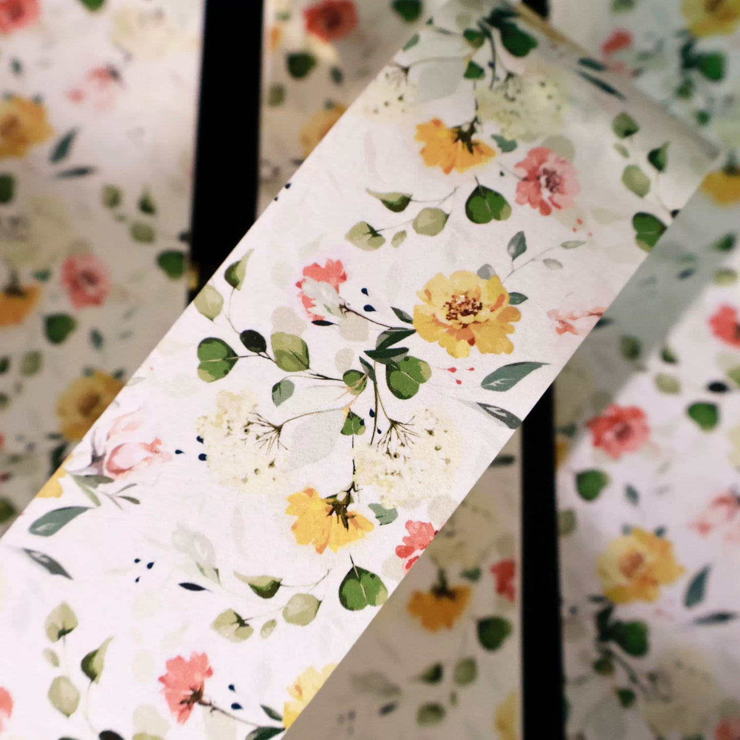 Basic floral Light retro base tape handbook material PET washi tape