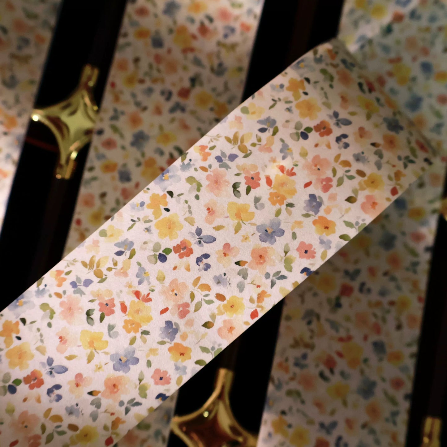 Basic floral Light retro base tape handbook material PET washi tape