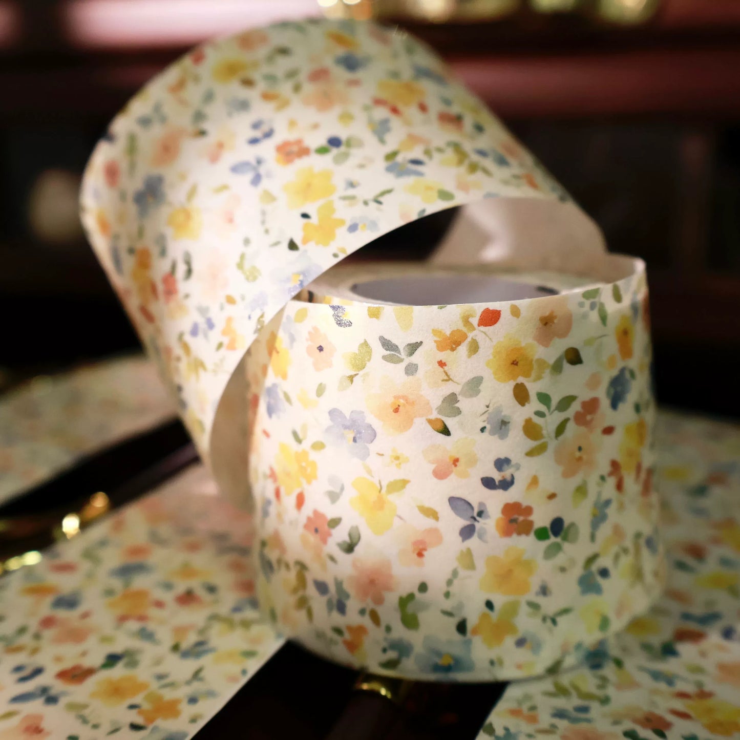Basic floral Light retro base tape handbook material PET washi tape