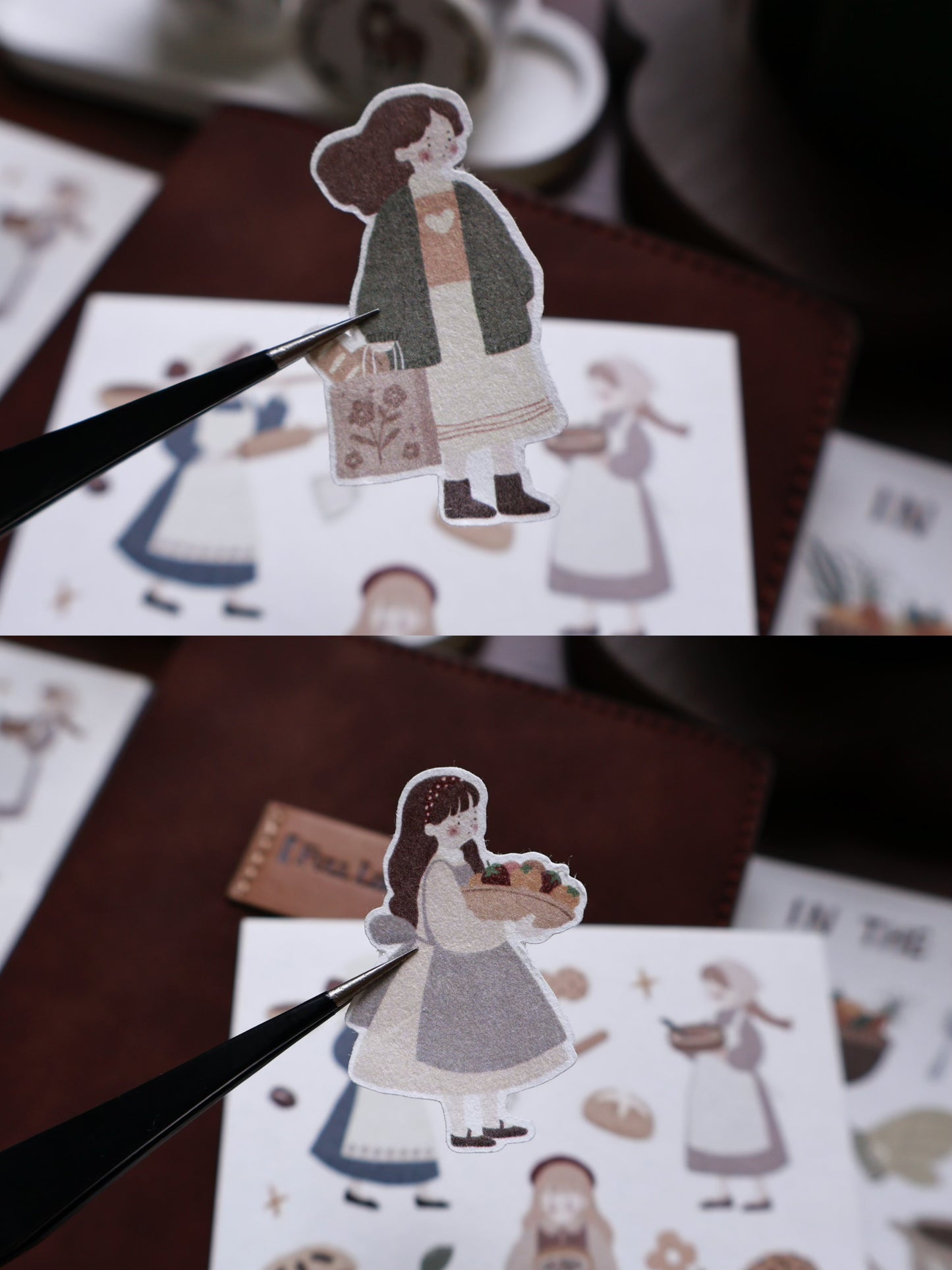 In the kitchen cut die stickers and paper stickers