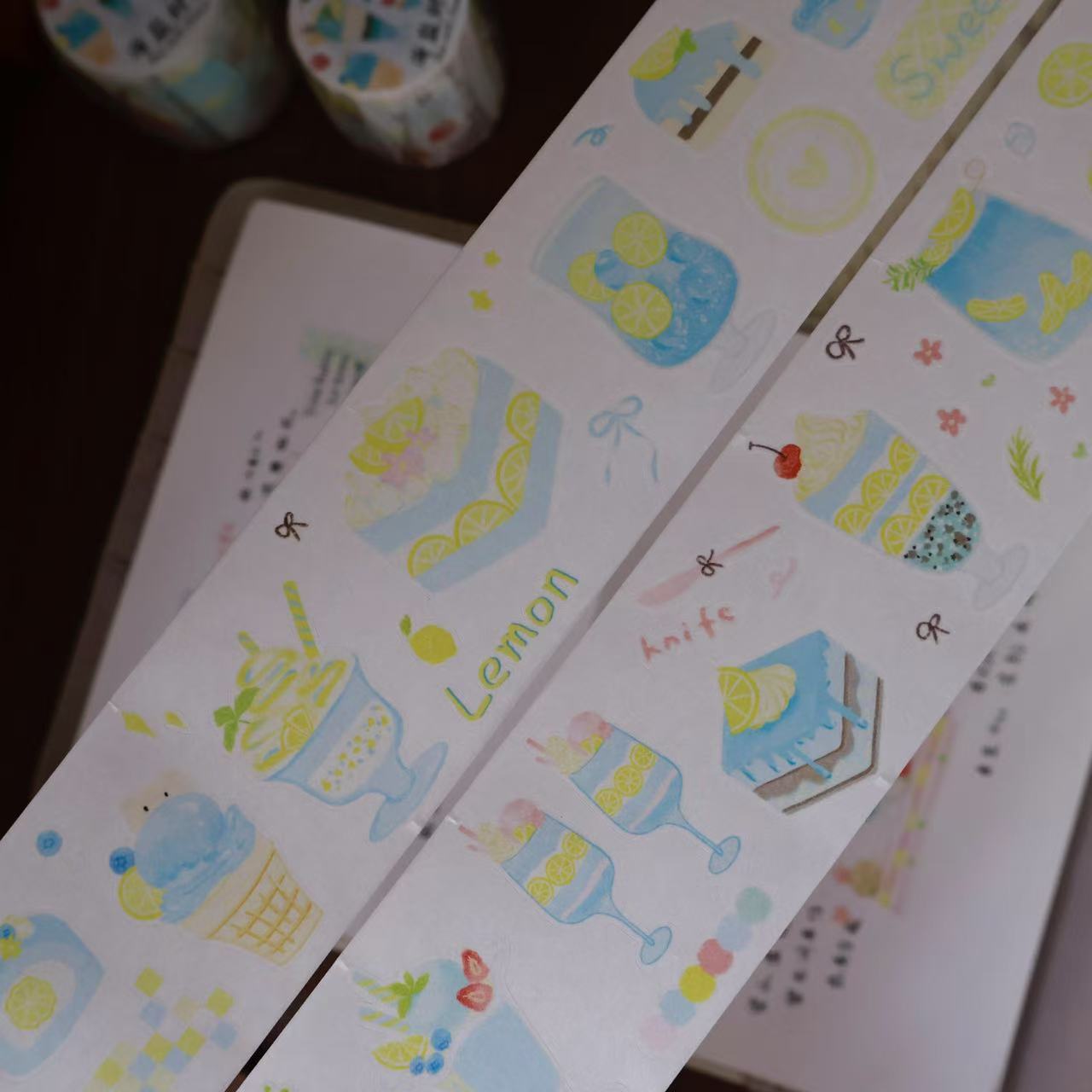 Sea-salt Lemon Collection Masking Tape | Cute PET / Washi Tape
