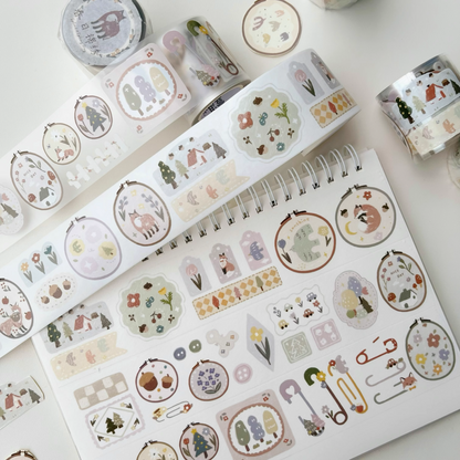 Splendid spring day cute light retro  PET washi tape