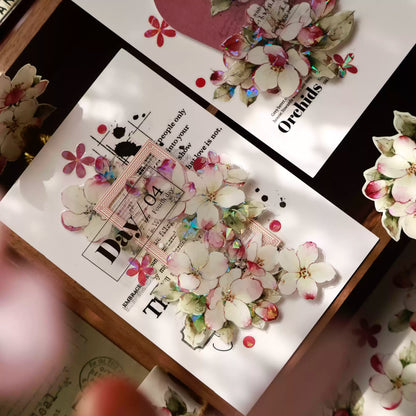 Begonia flower vintage flower PET and Washi tape