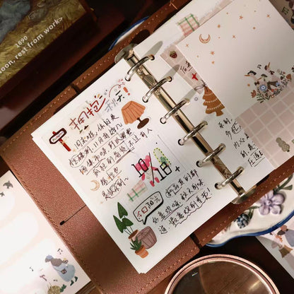 Duck Girl theme light retro M5 series double-sided printing for dual-use sticky notes