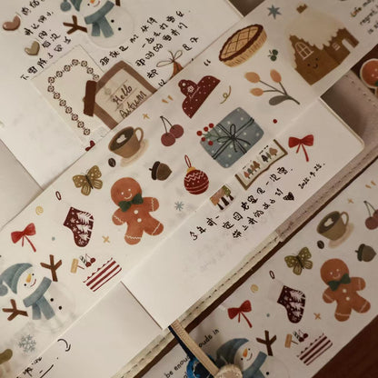 Warm Chestnut Time Collection Masking Tape | Cute  PET / Washi Tape