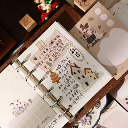 Duck Girl theme light retro M5 series double-sided printing for dual-use sticky notes