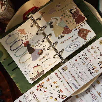 Warm Autumn Hand Gathering Collection Masking Tape | Cute  PET / Washi Tape