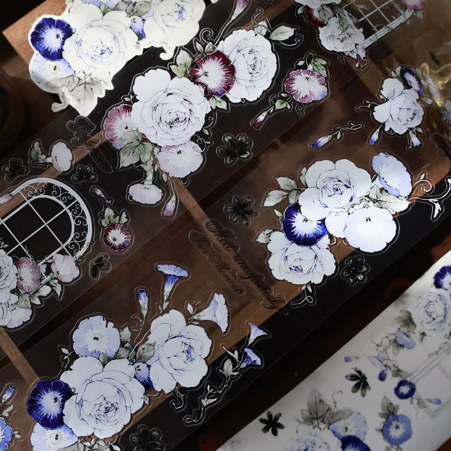 Open the window see flowers vintage flower PET and Washi tape