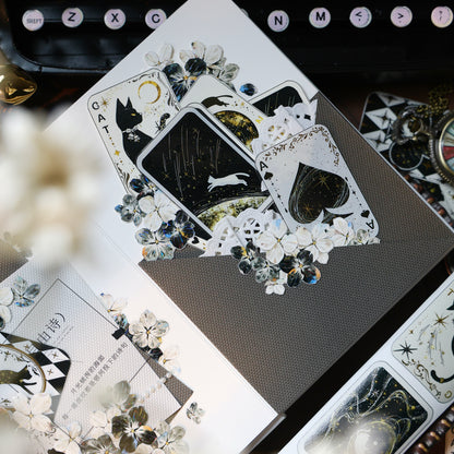 Star Card Notes Light retro base tape handbook material PET washi tape