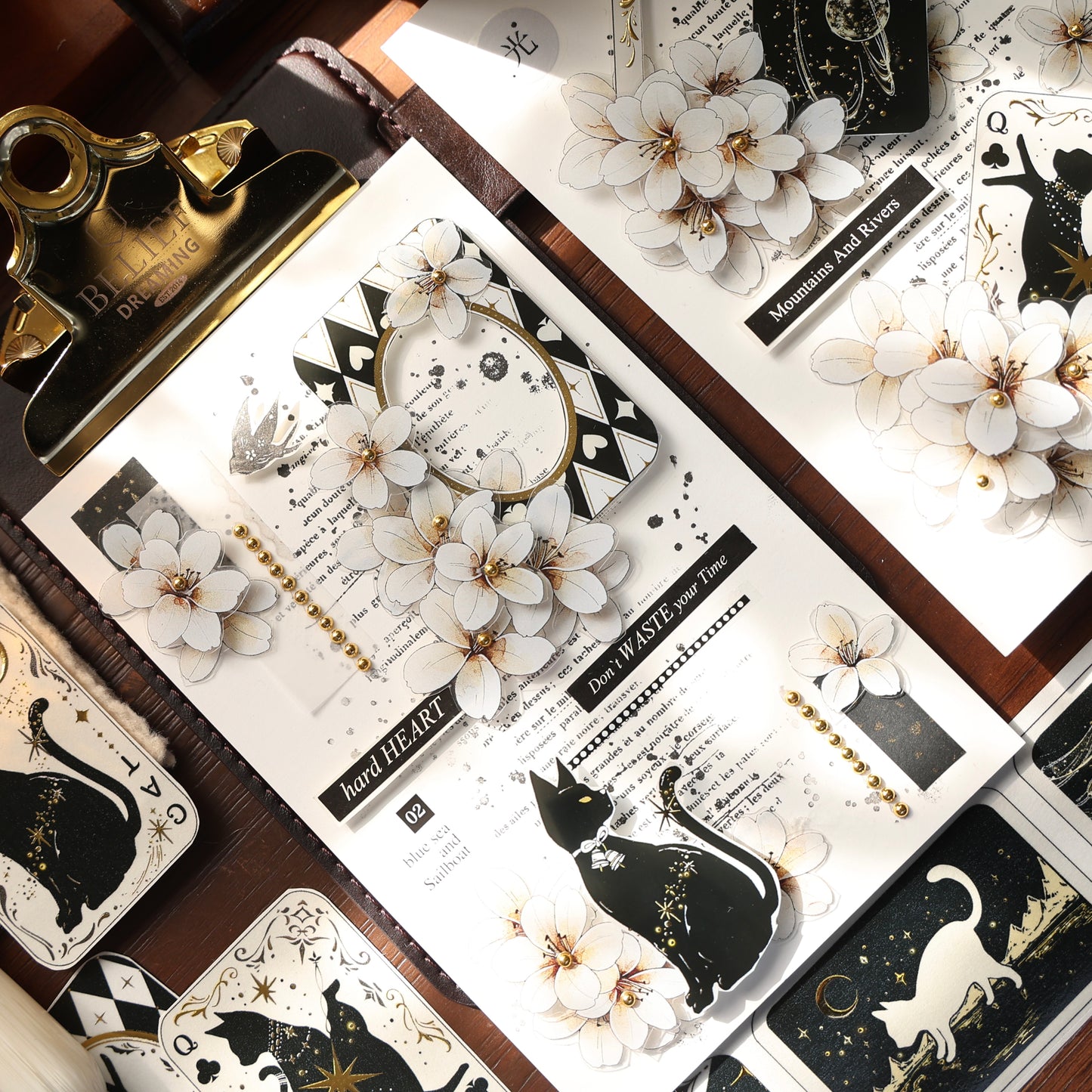 Star Card Notes Light retro base tape handbook material PET washi tape