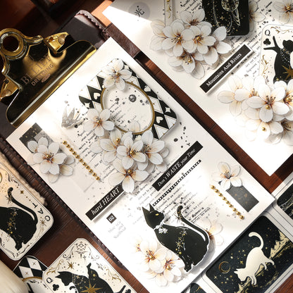 Star Card Notes Light retro base tape handbook material PET washi tape