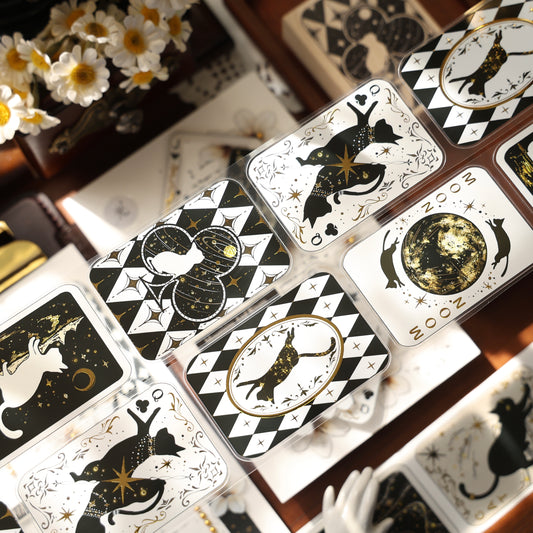 Star Card Notes Light retro base tape handbook material PET washi tape