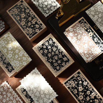 Maple upgraded Floral notepad Stamp base Retro Wooden Notebook Rubber Stamp