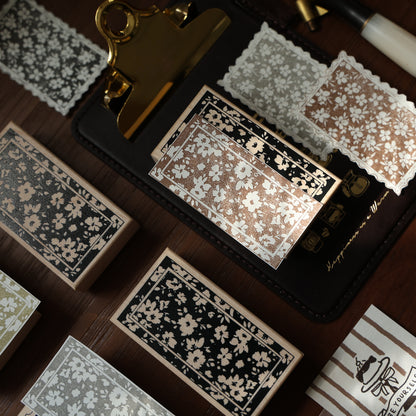 Maple upgraded Floral notepad Stamp base Retro Wooden Notebook Rubber Stamp