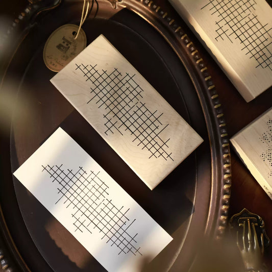 Maple upgraded Basic Big Stamp base Retro Wooden Notebook Rubber Stamp